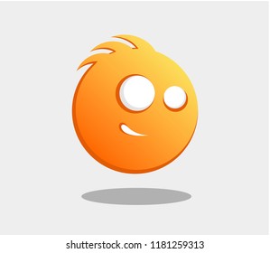 Cute Monster character with smile and funny gesture. Vector Illustration.