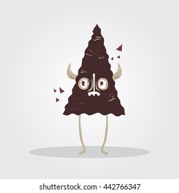 Cute Monster Character Vector Icon
