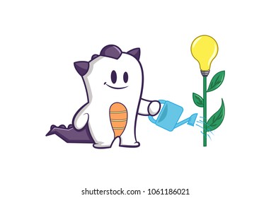 Cute Monster Character. Vector Illustration. Isolated on white background.