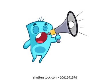 Cute Monster Character. Vector Illustration. Isolated on white background.