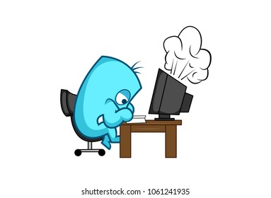 Cute Monster Character. Vector Illustration. Isolated on white background.