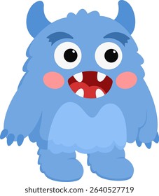 Cute Monster Character Vector Illustration