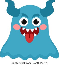 Cute Monster Character Vector Illustration