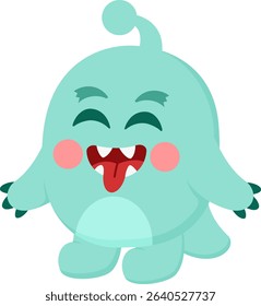 Cute Monster Character Vector Illustration
