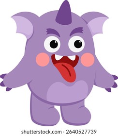 Cute Monster Character Vector Illustration
