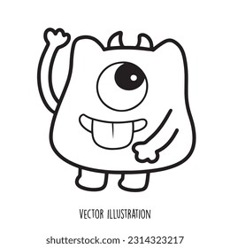 cute monster collection vector illustration