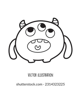 cute monster collection vector illustration