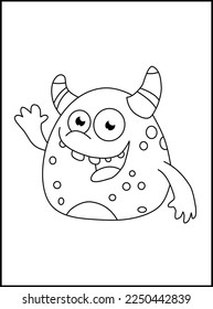 Cute Monster Coloring Pages for Kids
