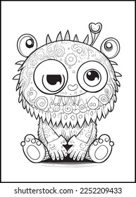 Cute Monster Coloring Pages for Kids