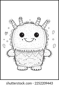 Cute Monster Coloring Pages for Kids