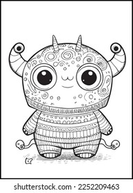 Cute Monster Coloring Pages for Kids