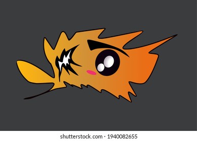 cute monster design, a blend of orange and yellow.  cute monster mascot, icon and symbol design