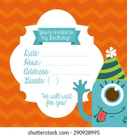 cute monster design, vector illustration eps10 graphic 