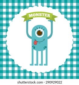 cute monster design, vector illustration eps10 graphic 
