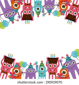 cute monster design, vector illustration eps10 graphic 