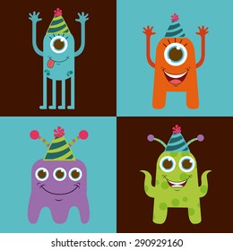 cute monster design, vector illustration eps10 graphic 
