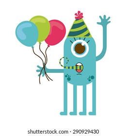 cute monster design, vector illustration eps10 graphic 