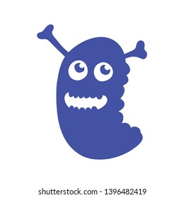 cute monster doodle icon vector