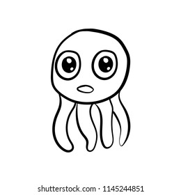 cute monster doodle vector 