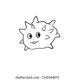 cute monster doodle vector 