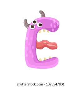 Cute Monster E Alphabet