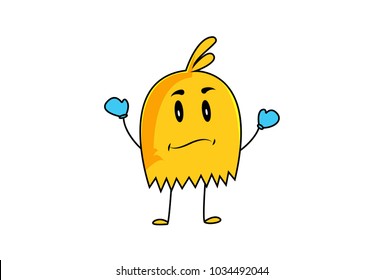 Cute Monster Emoji . Vector illustration. Isolated on white background.