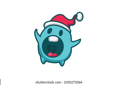 Cute Monster Emoji . Vector Illustration. Isolated on white background.