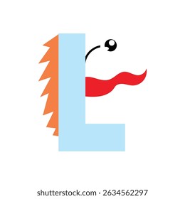 Cute monster English alphabet, spooky font and creepy