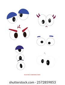 cute monster eyes vector collection
