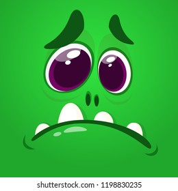 Cute monster face. Square avatar. Vector stock.