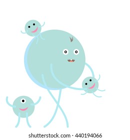 cute monster Family  vector eps.10
