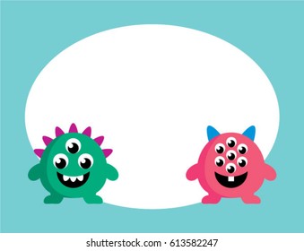 cute monster friendship card