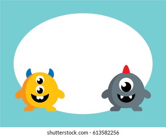 cute monster friendship card