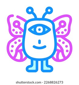 cute monster funny color icon vector. cute monster funny sign. isolated symbol illustration