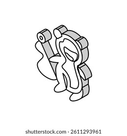 cute monster funny isometric icon vector. cute monster funny sign. isolated symbol illustration