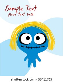 cute monster gift card