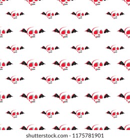 Cute monster gothic style seamless pattern background. Colorful baby fashion textile ready for print and wrapping.