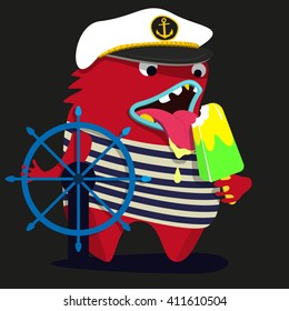 cute monster graphic captain 