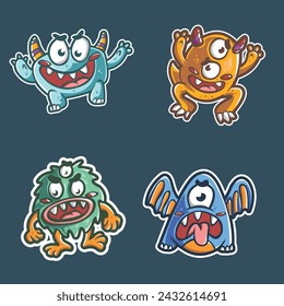 cute monster hand drawn pack