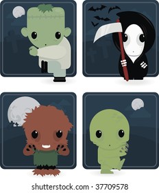 cute monster illustration