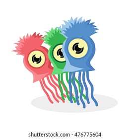 Cute monster illustration 