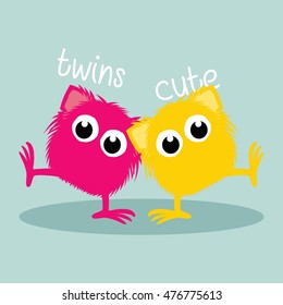 Cute monster illustration 