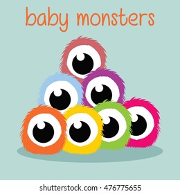 Cute monster illustration 