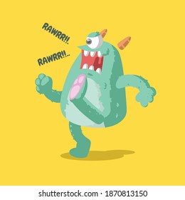 Cute monster illustration. file vector editable