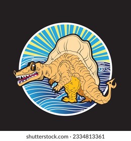 cute monster illustration with japanese style for kaijune event, notebook, logo 