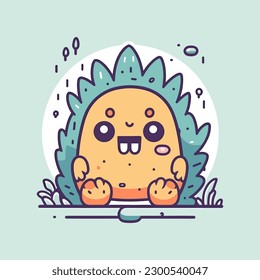 Cute monster illustration is quirky and whimsical, perfect for designs that are playful and imaginative.