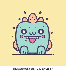 Cute monster illustration is quirky and whimsical, perfect for designs that are playful and imaginative.