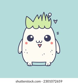 Cute monster illustration is quirky and whimsical, perfect for designs that are playful and imaginative.