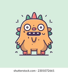 Cute monster illustration is quirky and whimsical, perfect for designs that are playful and imaginative.