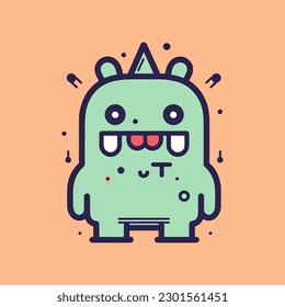 Cute monster illustration is quirky and whimsical, perfect for designs that are playful and imaginative.